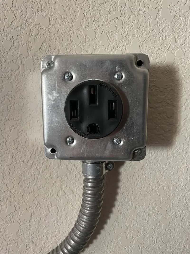 NEMA 14-50 outlet installed for Electrical Panel Upgrade in Bloomington